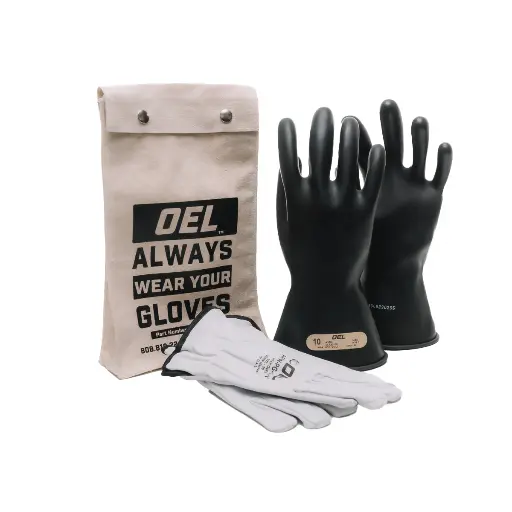[IRG0011B9K] RubberGlove-Kit-00-11"-Black-SZ:9-500V