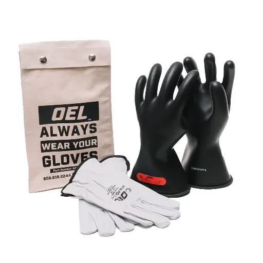 [IRG011B10K] RubberGlove-Kit-0-11"-Black-SZ:10-1000V