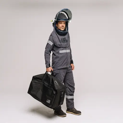 [AFW40LF-BSJB-GTX-L] 40 Cal-Black Series GTX-Arc Flash Jacket and Bib-Overall-Kit-GORE-TEX-W/O Fans & Lights-L